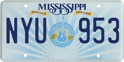 MS license plate NYU953