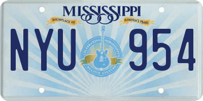 MS license plate NYU954