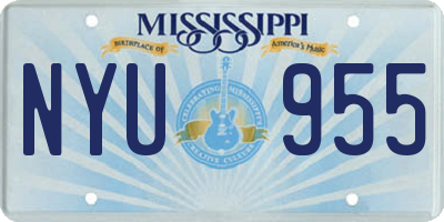 MS license plate NYU955