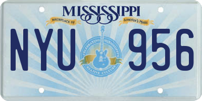 MS license plate NYU956
