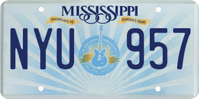 MS license plate NYU957