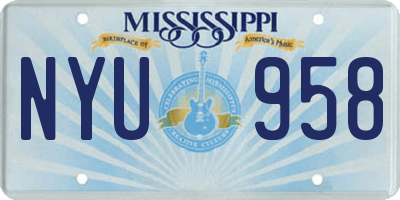 MS license plate NYU958