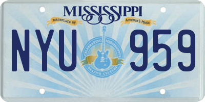 MS license plate NYU959
