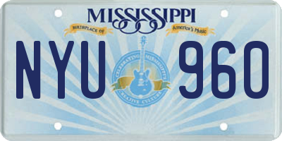 MS license plate NYU960