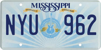 MS license plate NYU962