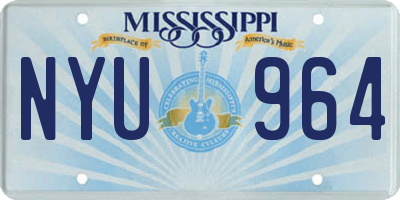 MS license plate NYU964