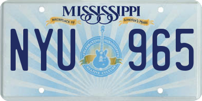 MS license plate NYU965