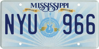MS license plate NYU966