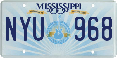 MS license plate NYU968