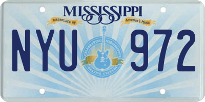 MS license plate NYU972