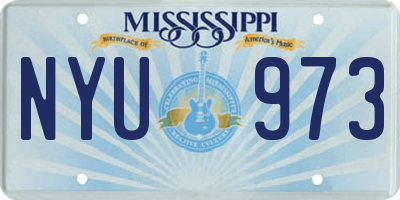 MS license plate NYU973