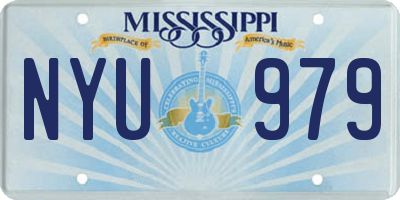 MS license plate NYU979