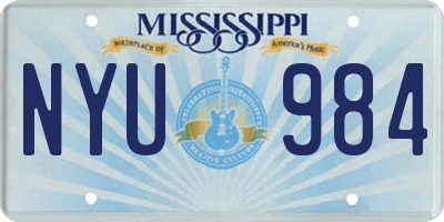 MS license plate NYU984