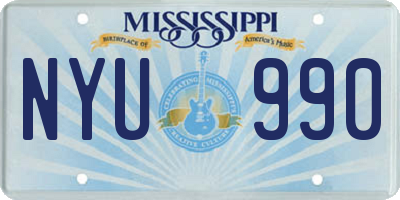 MS license plate NYU990