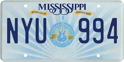 MS license plate NYU994