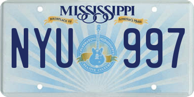 MS license plate NYU997