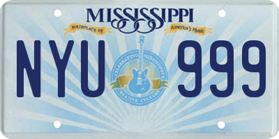 MS license plate NYU999