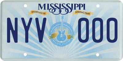 MS license plate NYV000