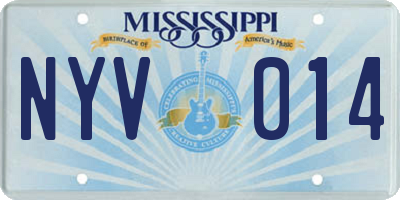 MS license plate NYV014
