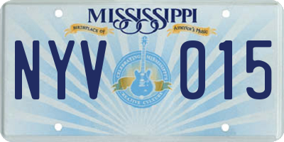 MS license plate NYV015