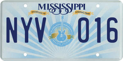 MS license plate NYV016