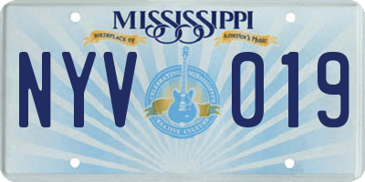 MS license plate NYV019