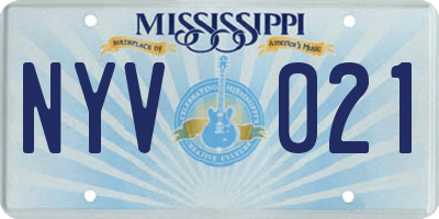 MS license plate NYV021