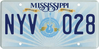 MS license plate NYV028