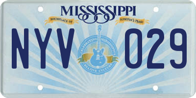 MS license plate NYV029