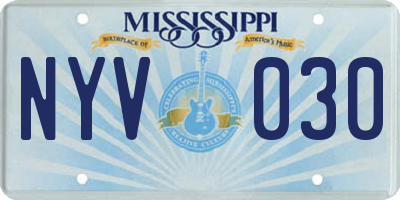 MS license plate NYV030