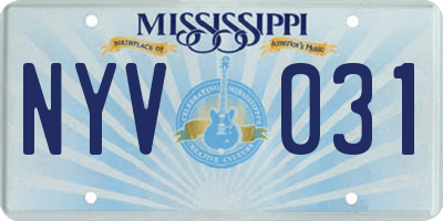 MS license plate NYV031