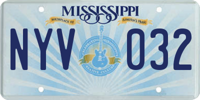 MS license plate NYV032