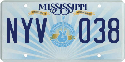 MS license plate NYV038