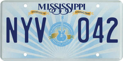 MS license plate NYV042