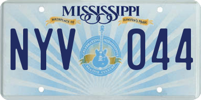 MS license plate NYV044
