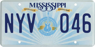 MS license plate NYV046