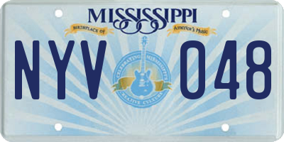 MS license plate NYV048