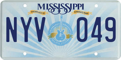 MS license plate NYV049
