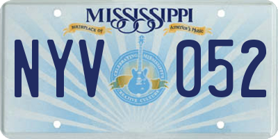 MS license plate NYV052