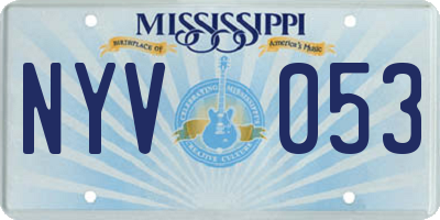 MS license plate NYV053