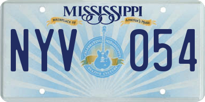 MS license plate NYV054