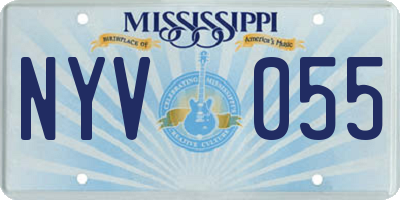 MS license plate NYV055
