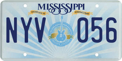 MS license plate NYV056