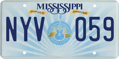 MS license plate NYV059