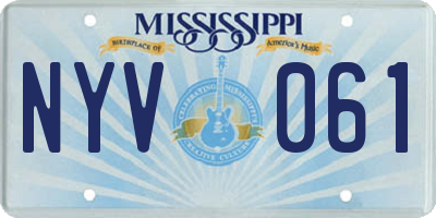 MS license plate NYV061