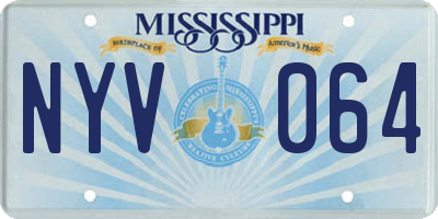 MS license plate NYV064