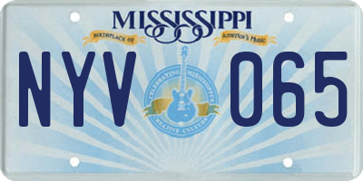 MS license plate NYV065