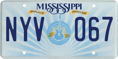 MS license plate NYV067