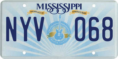 MS license plate NYV068