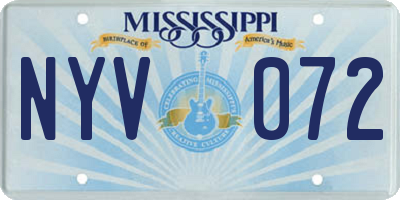 MS license plate NYV072